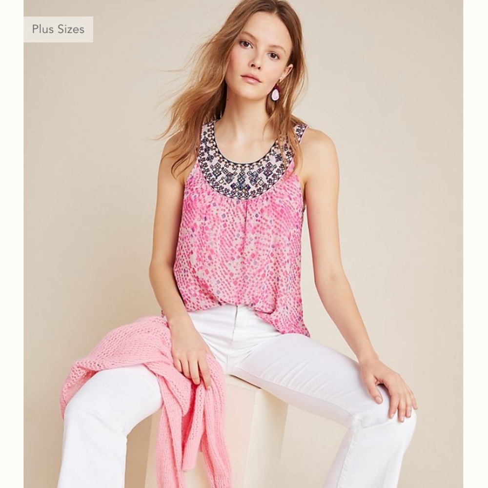 Anthropologie Daniel Rainn Halle embroidered top